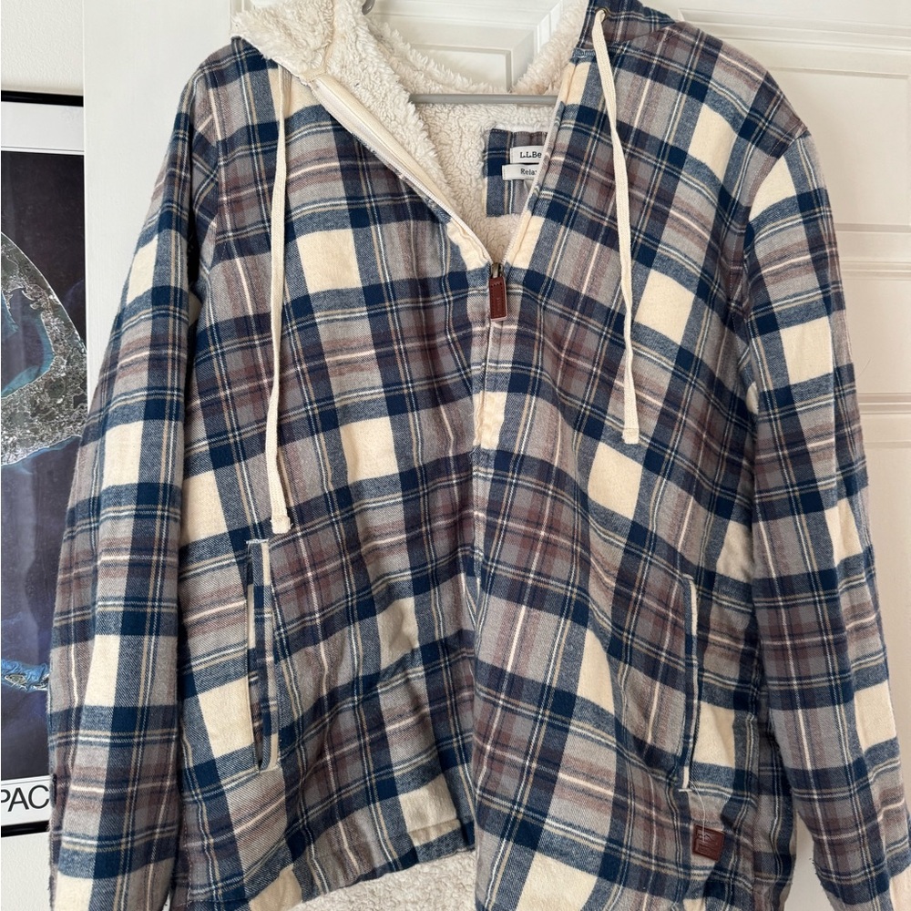 L.L. Bean Off-White Sherpa Jacket